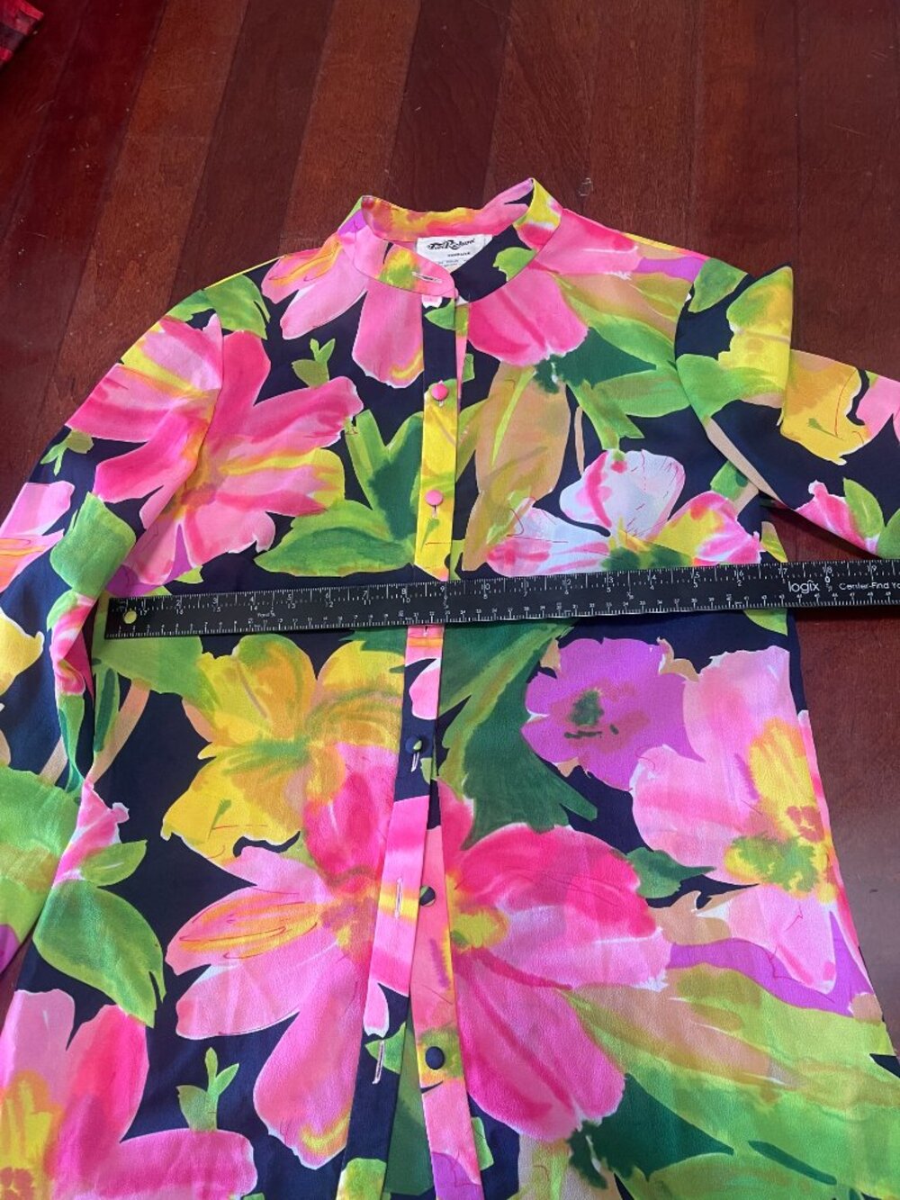 Vintage Tori Richard Floral Blouse Size 10 Tropical Print - Picture 3 of 7